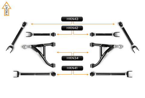 V2 PRO Adjustable Control Arm Kit - (Rear)