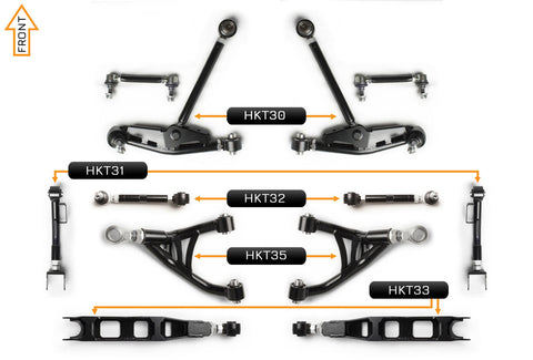 V2 PRO Adjustable Control Arm Kit - (Front & Rear)