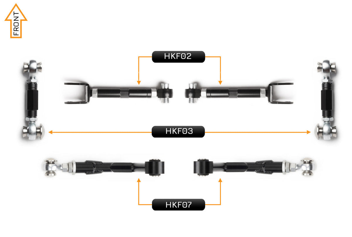 V2 PRO Adjustable Control Arm Kit - (Rear)