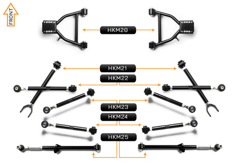 V2 PRO Arm Kit - Mazda RX8 (Front & Rear)