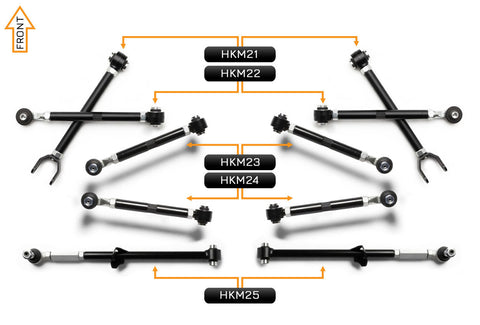V2 PRO Adjustable Control Arm Kit - (Rear)