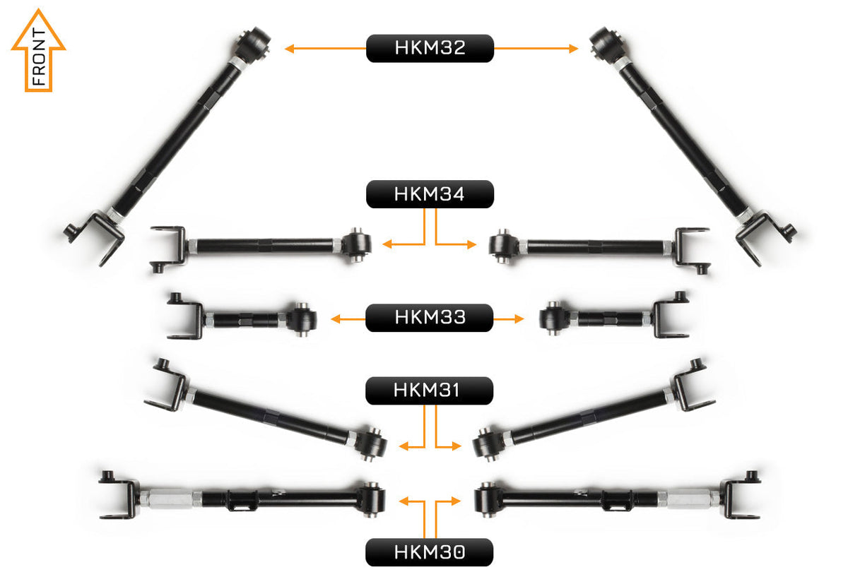 V2 PRO Adjustable Control Arm Kit - (Rear)