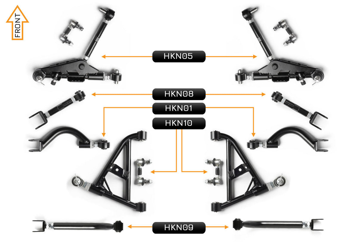 V2 PRO Arm Kit - Nissan 200SX S14 / S15 (Front & Rear)