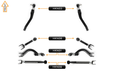 V2 Essentials Adjustable Control Arm Kit - (Front & Rear)
