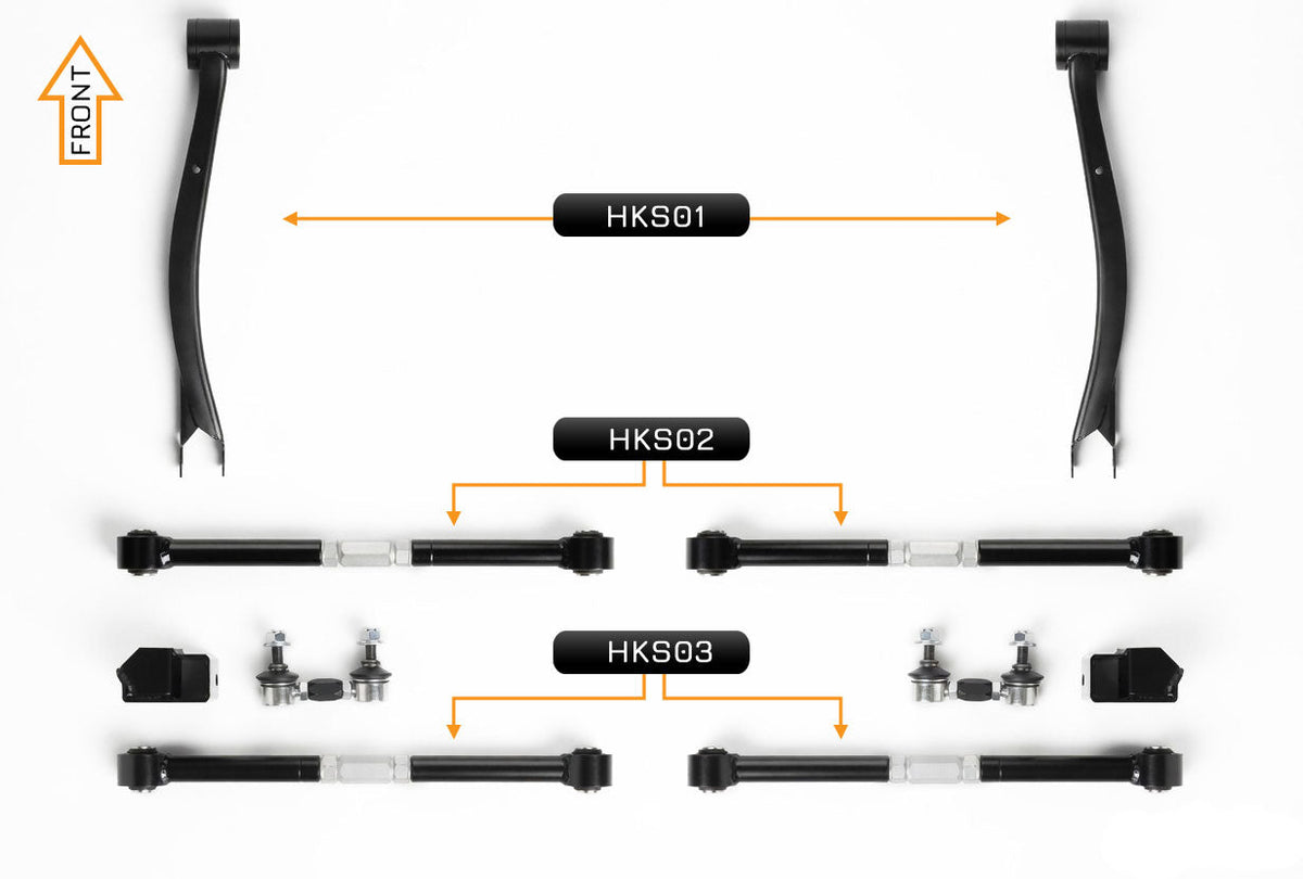 V2 PRO Adjustable Control Arm Kit - (Rear)