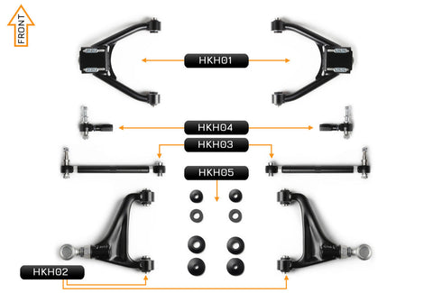 V2 PRO Adjustable Control Arm Kit - (Front & Rear)