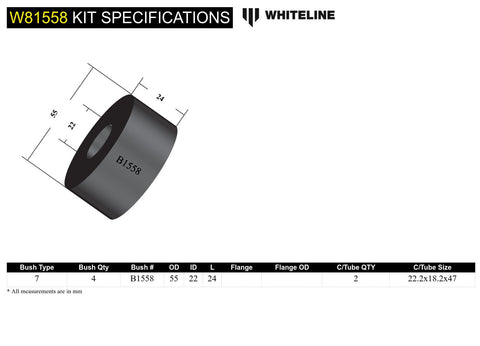 Front Strut Bar To Chassis Bush Kit