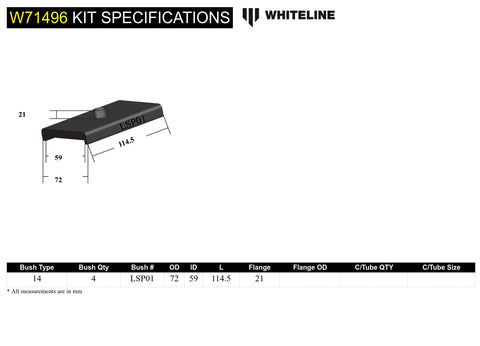 Rear Spring Saddle (72mm)
