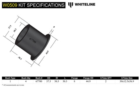 Front Lower Control Arm - Rear Bush Kit