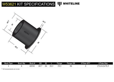 Front Lower Radius Arm Bush Kit