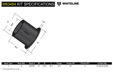 Rear Lower Control Arm - Inner or Outer Bush Kit