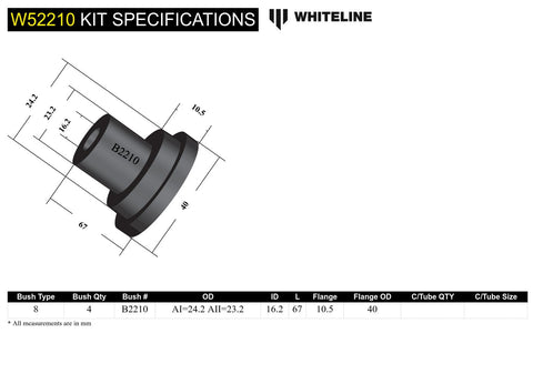 Front Upper Control Arm Bush Kit