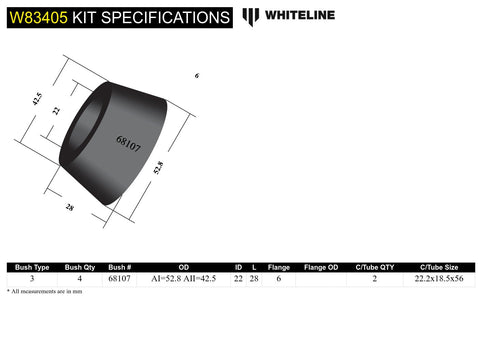 Strut Rod - To Chassis Bushing Kit