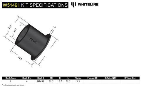 Front Lower Control Arm Bush Kit