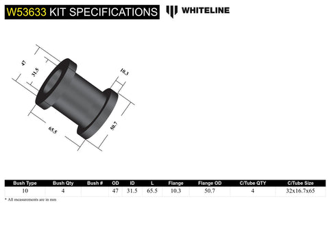 Front Lower Control Arm Bush Kit