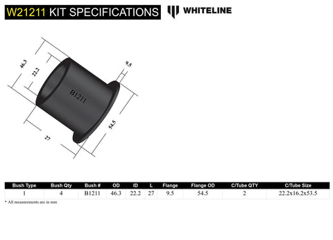 Front Lower Control Arm - Outer Bush