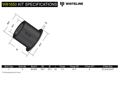 Leading Arm To Diff Bush Kit