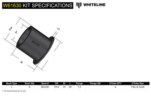 Rear Upper Trailing Arm Bush Kit