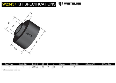Front Sway Bar Link Upper Bush Kit
