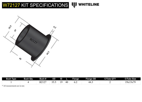 Leaf Spring - Front Eye Bush Kit (36mm)
