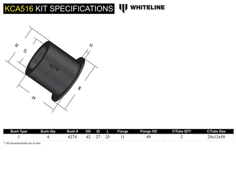 Rear Upper Camber Bush Kit