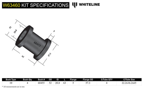 Rear Lower Trailing Arm Bush Kit