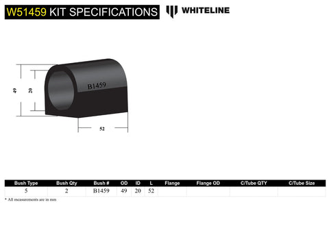 Front Lower Control Arm Bush Kit (Rear)