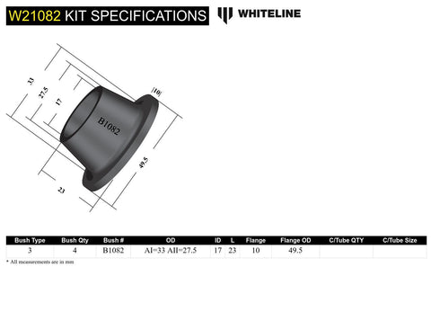 Front Sway Bar - To Control Arm Bush Kit