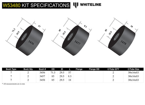 Front Lower Control Arm Bush Kit (Rear)